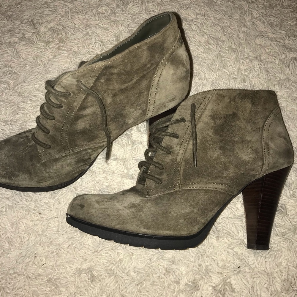 lace up high heel booties